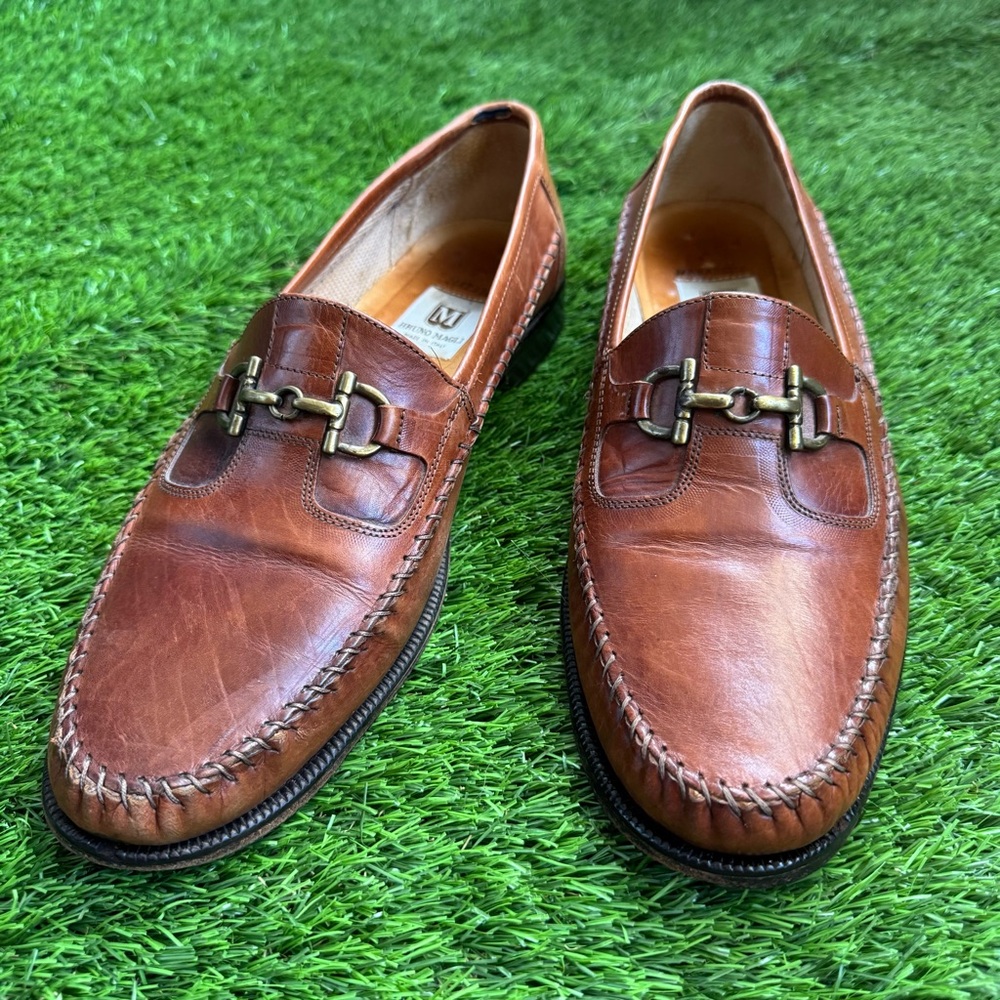 Bruno Magli Horsebit Brown Leather Men’s Loafers